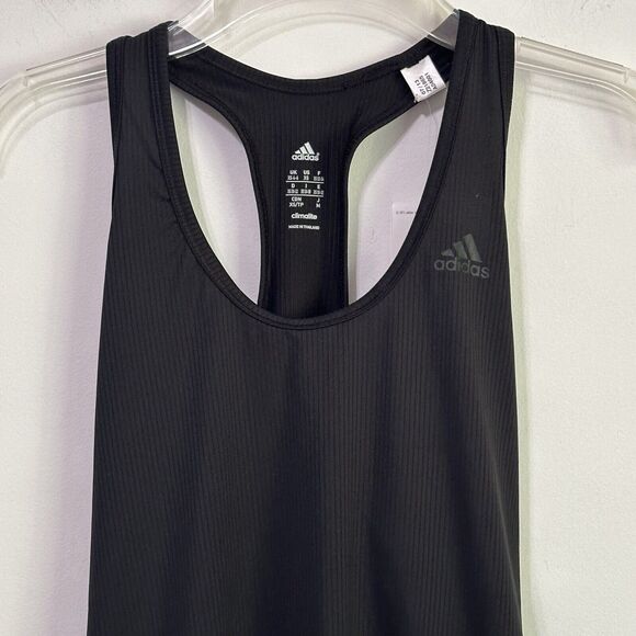 Adidas ClimaLite Racerback Tank Top XS Black Running Active Workout Summer NEW - Picture 3 of 8